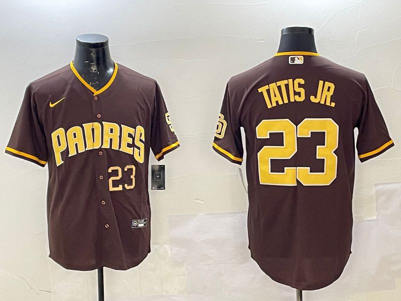 Men San Diego Padres #23 Tatis jr Brown Game 2025 Nike MLB Jersey style 5